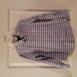 𝅺BROOKS Brothers Pink and Blue Plaid Shirt